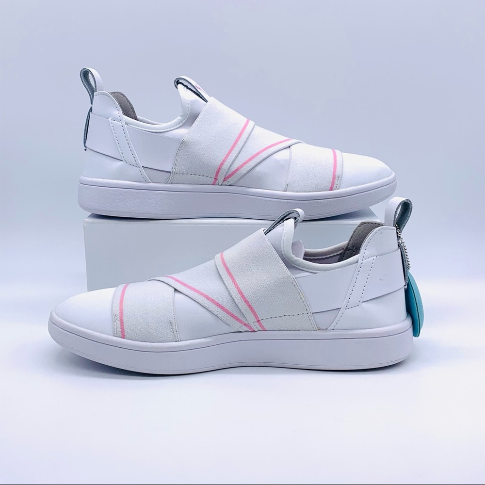 Puma Womens Smash V2 Slip On White-pale Pink Shoes - Picture 2 of 11